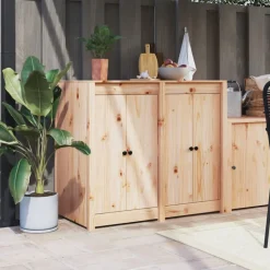 vidaXL Portes de cuisine d'extérieur MEPPEL 2pcs 50x9x82cm bois de pin massif