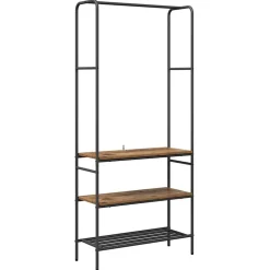 vidaXL Porte-vêtements Bois ancien 77 x 30 x 171 cm Bois d'ingénierie