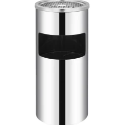 vidaXL Poubelle à cendrier murale Acier inoxydable 26 L