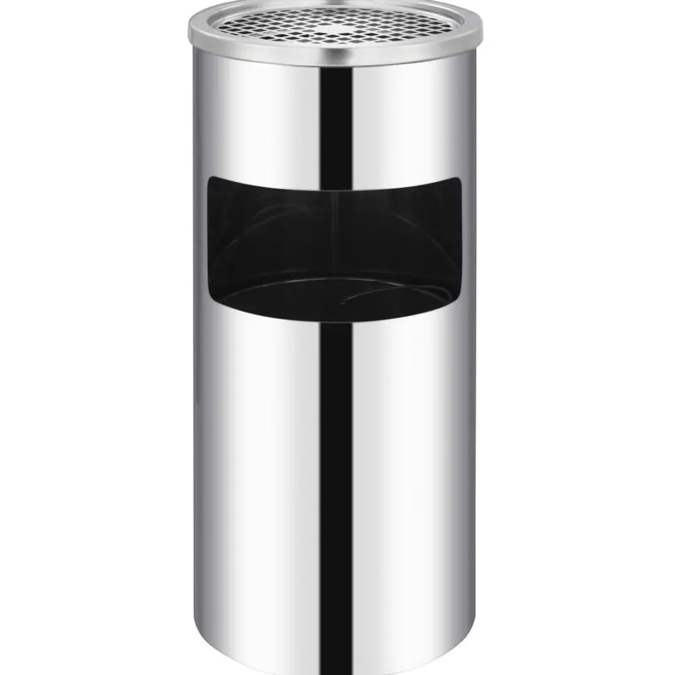 vidaXL Poubelle à cendrier murale Acier inoxydable 26 L