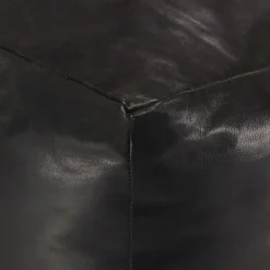 vidaXL Pouf 40 x 40 x 40 cm Noir Cuir véritable de chèvre