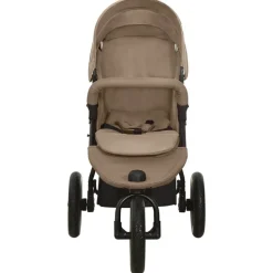 vidaXL Poussette pour bébé Taupe Acier