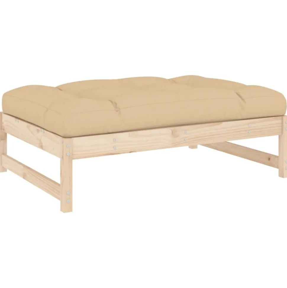 vidaXL Repose-pied de jardin 120x80 cm bois de pin massif