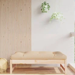 vidaXL Repose-pied de jardin 120x80 cm bois de pin massif
