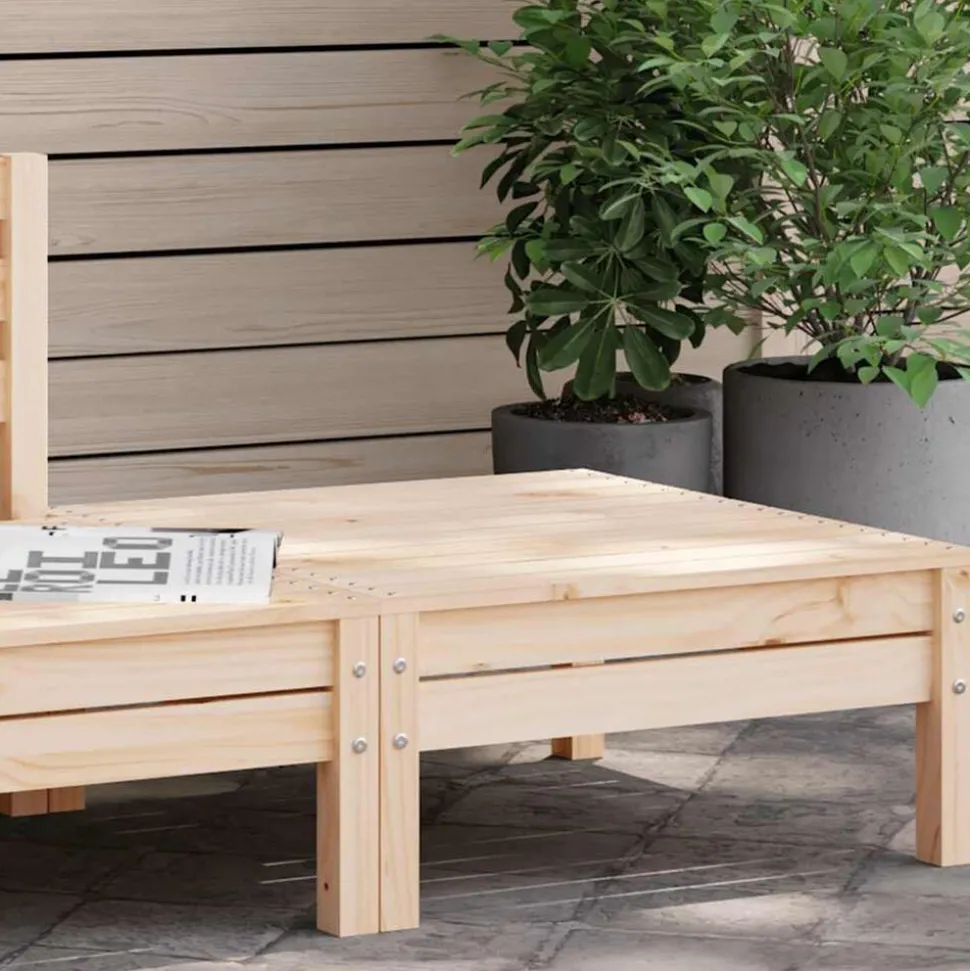 vidaXL Repose-pied de jardin bois de pin massif
