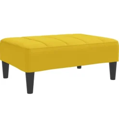 vidaXL Repose-pied jaune 77x55x31 cm velours
