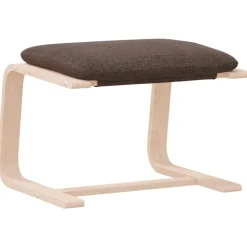 vidaXL Repose-pied Marron foncé 51x41x40 cm Tissu