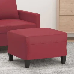 vidaXL Repose-pied Rouge bordeaux 60x50x41 cm Similicuir