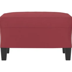 vidaXL Repose-pied Rouge bordeaux 60x50x41 cm Similicuir