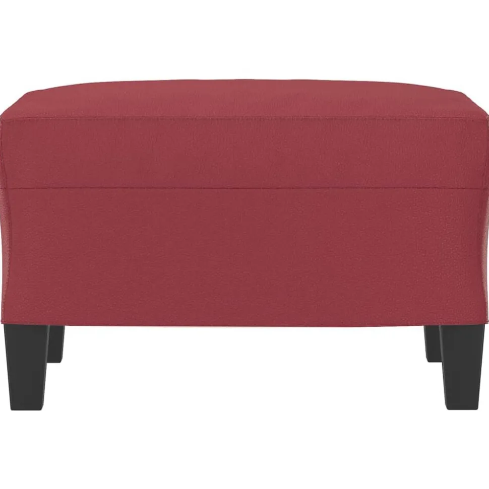 vidaXL Repose-pied Rouge bordeaux 60x50x41 cm Similicuir