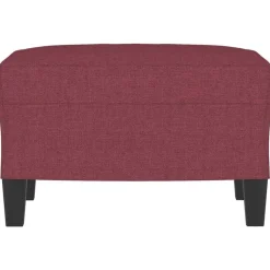 vidaXL Repose-pied Rouge bordeaux 60x50x41 cm Tissu