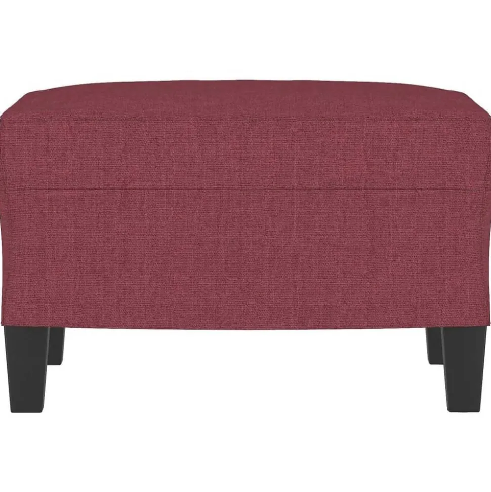 vidaXL Repose-pied Rouge bordeaux 60x50x41 cm Tissu