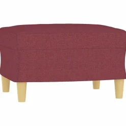 vidaXL Repose-pied Rouge bordeaux 60x50x41 cm Tissu