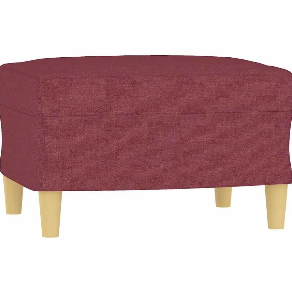 vidaXL Repose-pied Rouge bordeaux 60x50x41 cm Tissu
