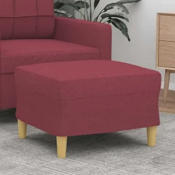 vidaXL Repose-pied Rouge bordeaux 60x50x41 cm Tissu
