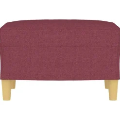 vidaXL Repose-pied Rouge bordeaux 60x50x41 cm Tissu