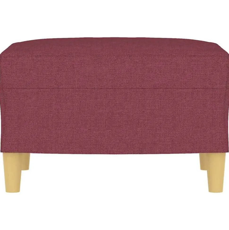 vidaXL Repose-pied Rouge bordeaux 60x50x41 cm Tissu