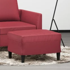 vidaXL Repose-pied Rouge bordeaux 60x50x41 cm Similicuir