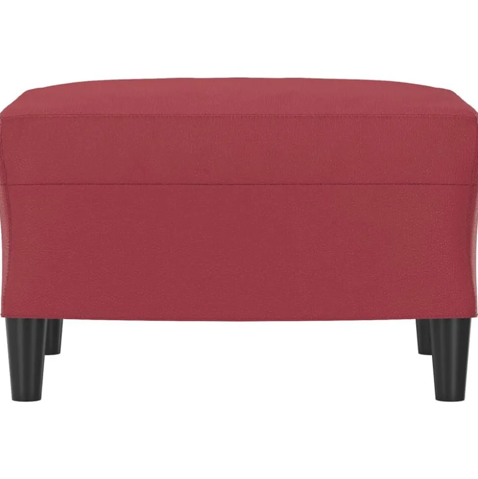 vidaXL Repose-pied Rouge bordeaux 60x50x41 cm Similicuir