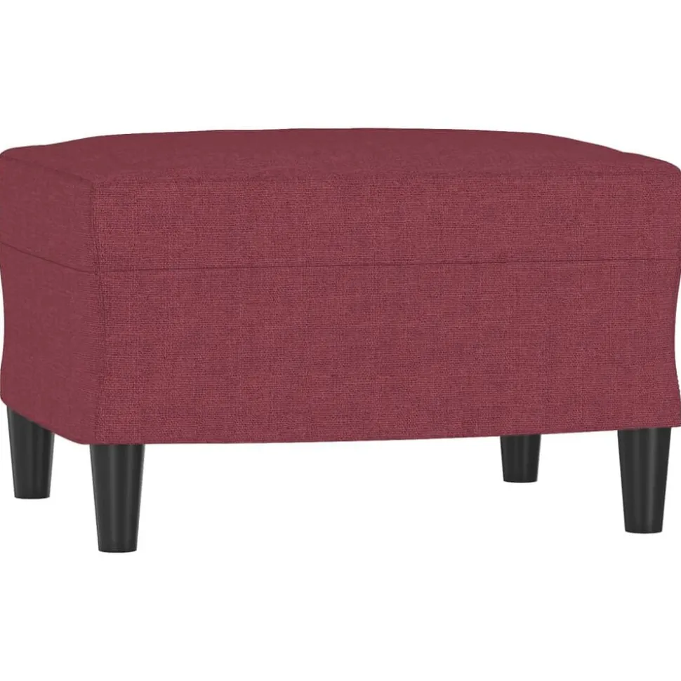 vidaXL Repose-pied Rouge bordeaux 60x50x41 cm Tissu