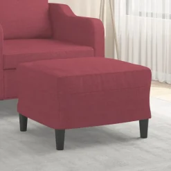 vidaXL Repose-pied Rouge bordeaux 60x50x41 cm Tissu