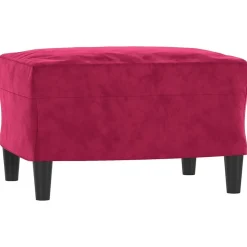 vidaXL Repose-pied Rouge bordeaux 60x50x41 cm Velours