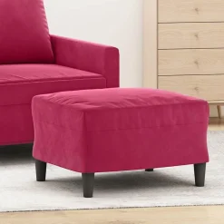vidaXL Repose-pied Rouge bordeaux 60x50x41 cm Velours