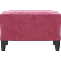 vidaXL Repose-pied Rouge bordeaux 60x50x41 cm Velours