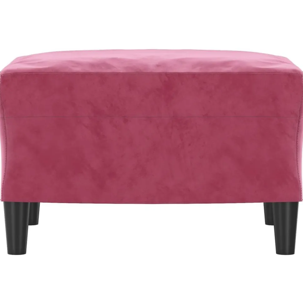 vidaXL Repose-pied Rouge bordeaux 60x50x41 cm Velours