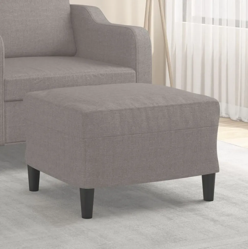 vidaXL Repose-pied Taupe 60x50x41 cm Tissu