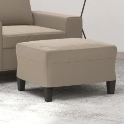 vidaXL Repose-pied Taupe 60x50x41 cm Tissu microfibre