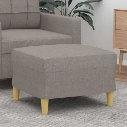 vidaXL Repose-pied Taupe 60x50x41 cm Tissu