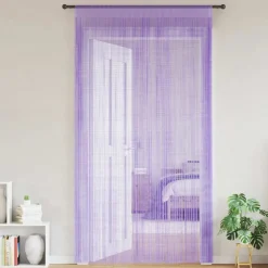 vidaXL Rideaux à fils 2 pcs violet 100x250 cm