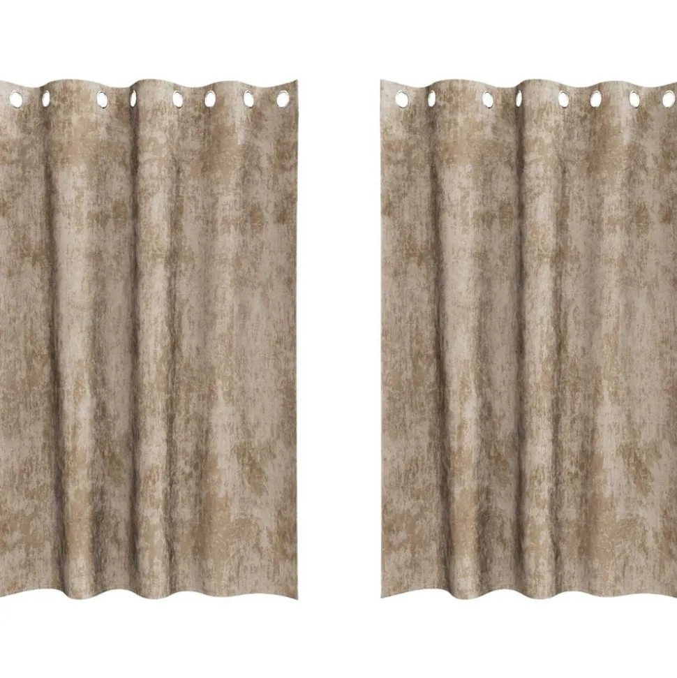 vidaXL Rideaux en velours 2 pcs Champagne 175 x 140 cm Velours
