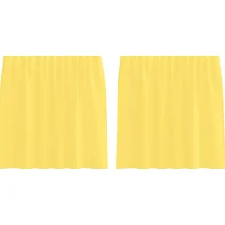 vidaXL Rideaux en voile avec passe-tringles 2 pcs jaune