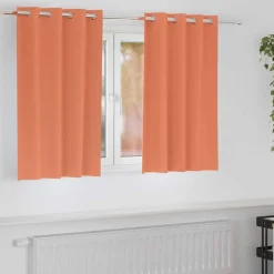 vidaXL Rideaux occultants avec anneaux 2 pcs Couleur terre cuite