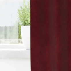vidaXL Rideaux occultants 2 pcs Bordeaux 140 x 140 cm Velours