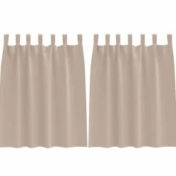 vidaXL Rideaux occultants avec anneaux 2 pcs Taupe 140 x 140 cm
