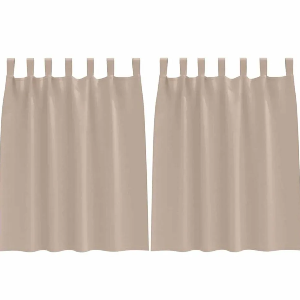 vidaXL Rideaux occultants avec anneaux 2 pcs Taupe 140 x 140 cm