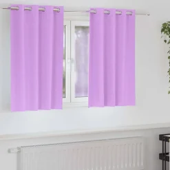 vidaXL Rideaux occultants avec anneaux 2 pcs Violet 140 x 140 cm
