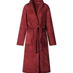 vidaXL Robe de bain sans capuche Rouge Bordeaux s Flanelle