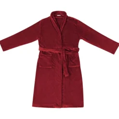 vidaXL Robe de bain sans capuche Rouge Bordeaux s Flanelle