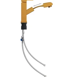 vidaXL Robinet de lavabo rétractable Finition dorée 157x172 mm