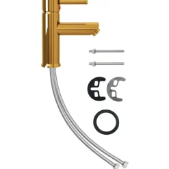vidaXL Robinet de lavabo de salle de bain Doré 130x176 mm