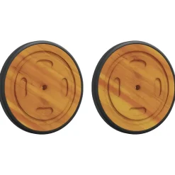 vidaXL Roues Espace avec roue 2 pcs Marron 20.5 x 20.5 x 2 cm