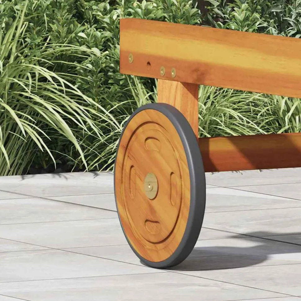 vidaXL Roues Espace avec roue 2 pcs Marron 20.5 x 20.5 x 2 cm