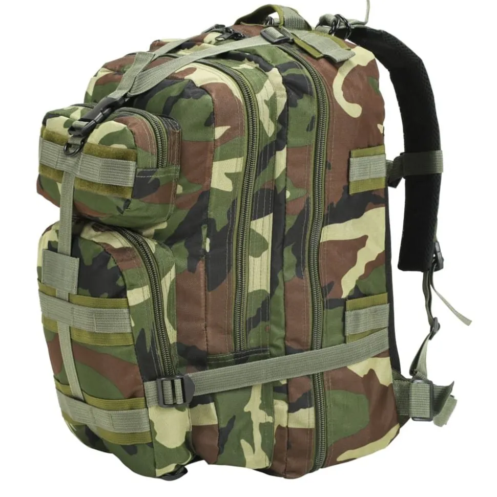 vidaXL Sac à dos en style d'armée 50 L Camouflage
