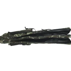 vidaXL Sac de canne à pêche vert camouflage 150 cm tissu oxford