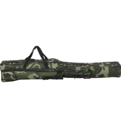 vidaXL Sac de canne à pêche vert camouflage 150 cm tissu oxford