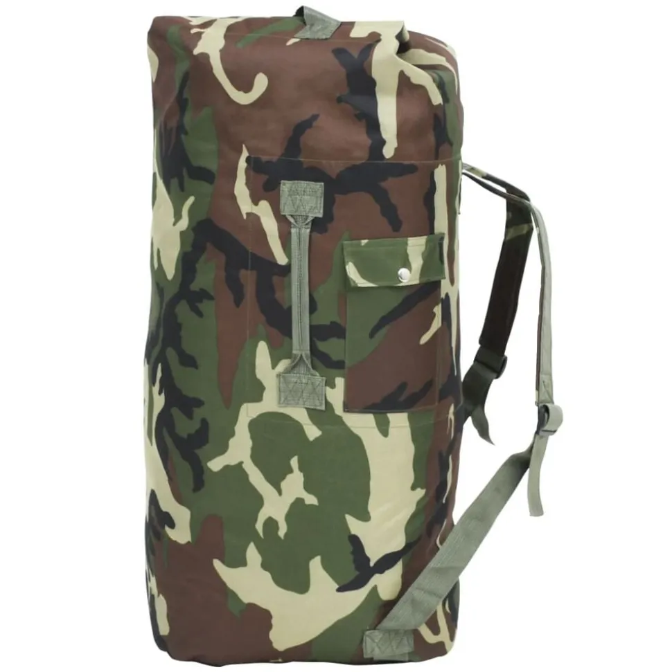 vidaXL Sac de sport en style militaire 85 L Camouflage